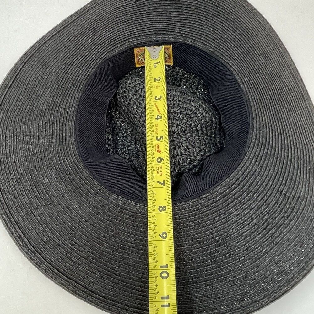 Scala Collezione Wide Brim Sun Hat Women’s Black Packable - Picture 10 of 11